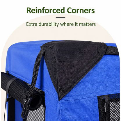 Ortekor 3-Door Foldable Soft-Sided Travel Carrier (Removable Mat)