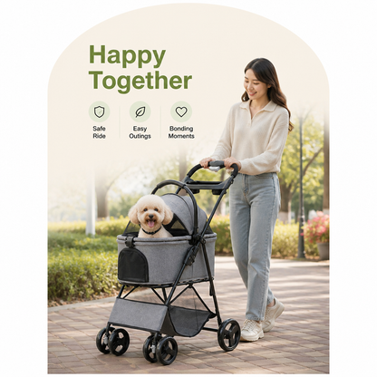 Ortekor 3-in-1 Waterproof & All-Terrain Pet Stroller (Removable Carrier)