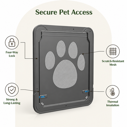 Ortekor 4-Way Lockable & Insulated ABS Pet Door