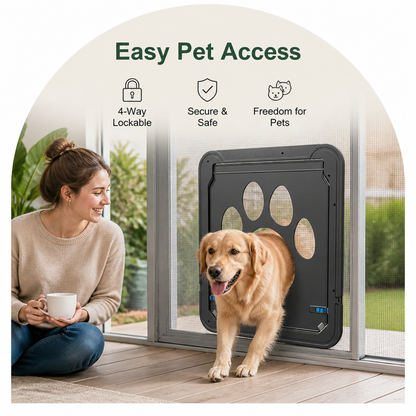 Ortekor 4-Way Lockable & Insulated ABS Pet Door