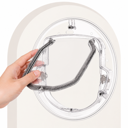 Ortekor 4-Way Locking Noise-Reducing Pet Door (Glass Mount)