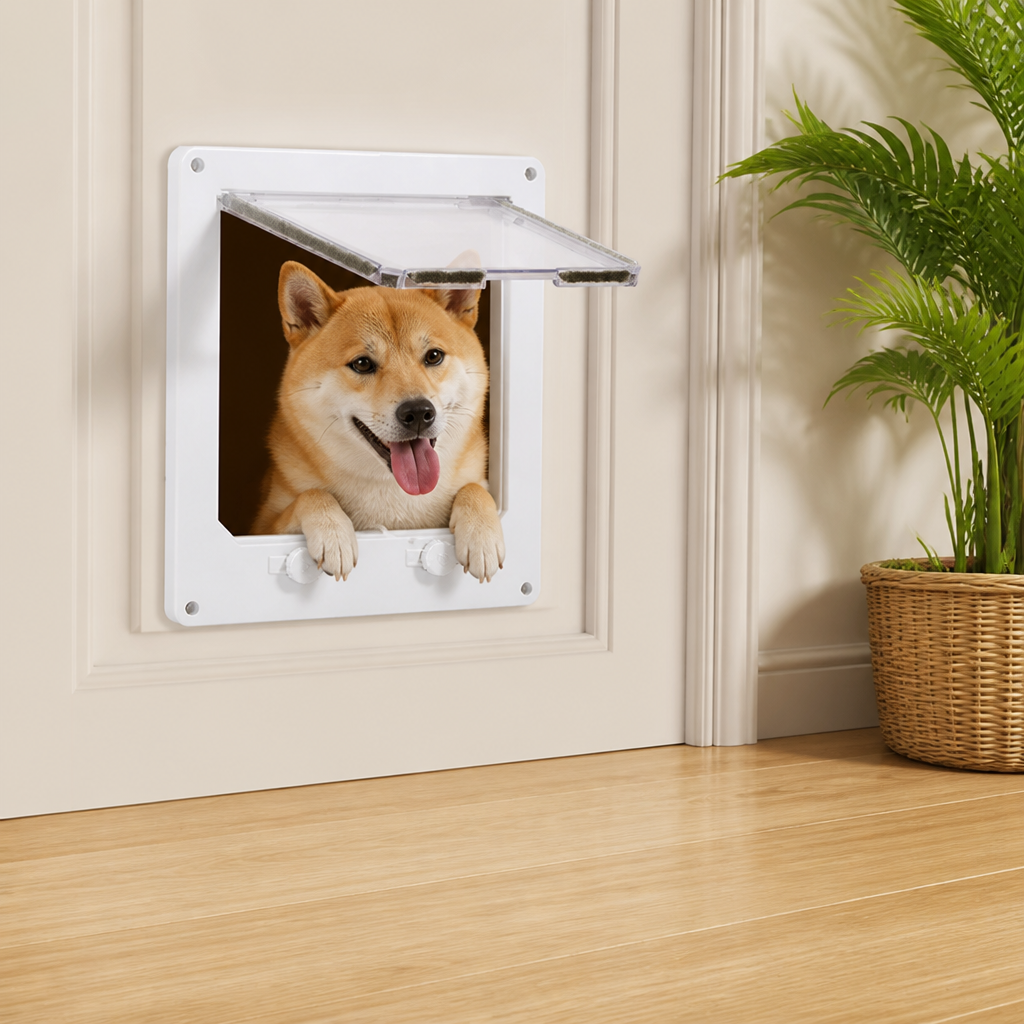 Ortekor 4-Way Locking & Self-Closing Pet Door