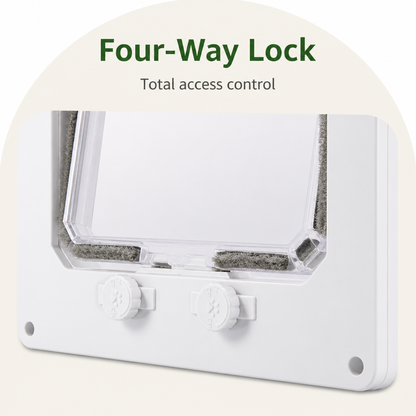 Ortekor 4-Way Locking & Self-Closing Pet Door