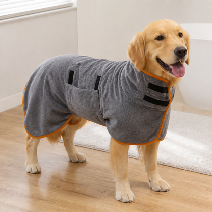 Ortekor Absorbent & Quick-Dry Full-Body Pet Bathrobe (Hooded)