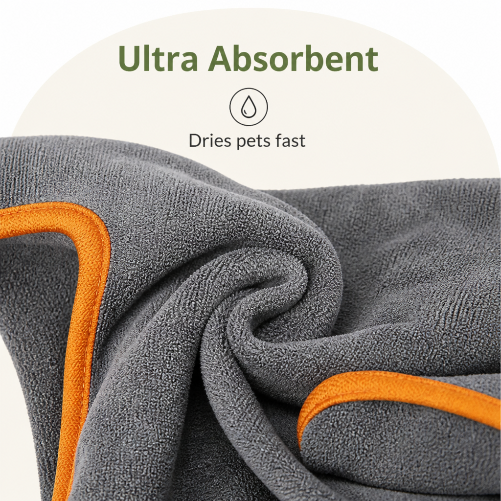 Ortekor Absorbent & Quick-Dry Full-Body Pet Bathrobe (Hooded)