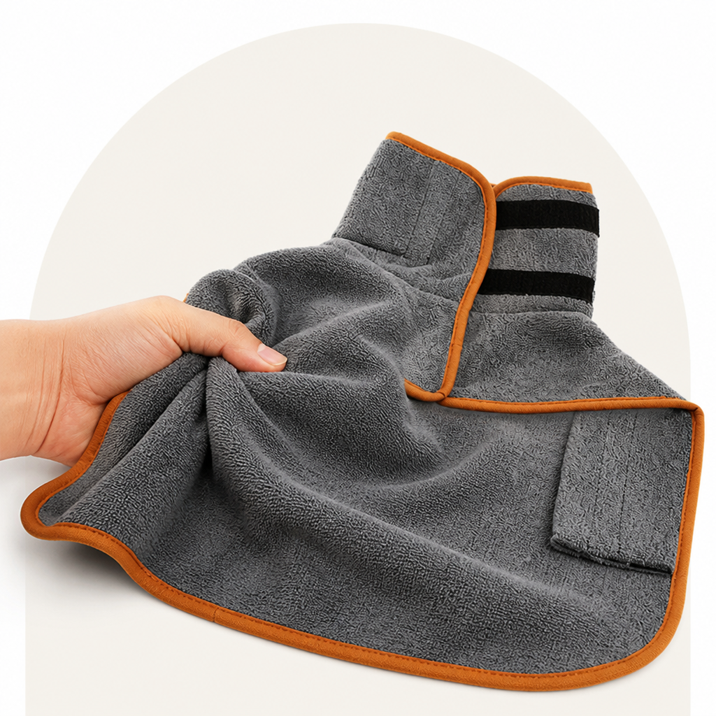 Ortekor Absorbent & Quick-Dry Full-Body Pet Bathrobe (Hooded)