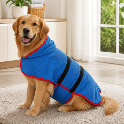Ortekor Absorbent & Quick-Dry Full-Body Pet Bathrobe (Hooded)