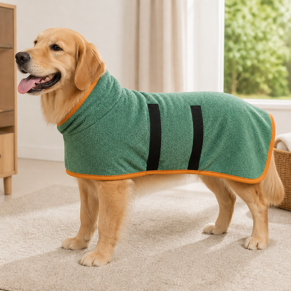 Ortekor Absorbent & Quick-Dry Full-Body Pet Bathrobe (Hooded)