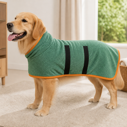 Ortekor Absorbent & Quick-Dry Full-Body Pet Bathrobe (Hooded)