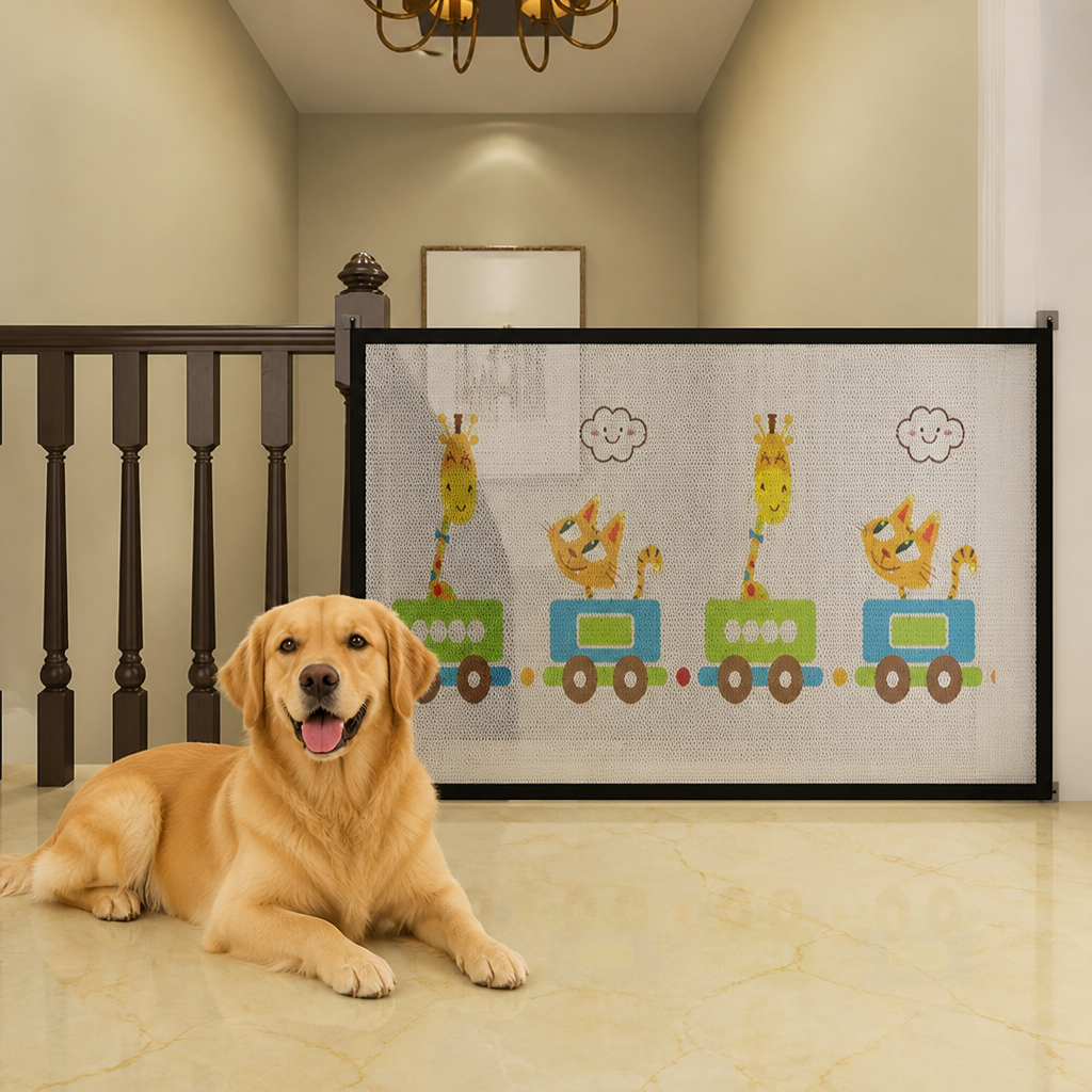 Ortekor Adjustable Breathable Mesh Safety Gate (No-Drill Installation)