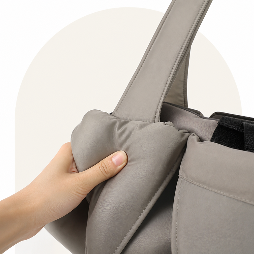 Ortekor Adjustable Crossbody & Hard-Bottom Pet Carrier