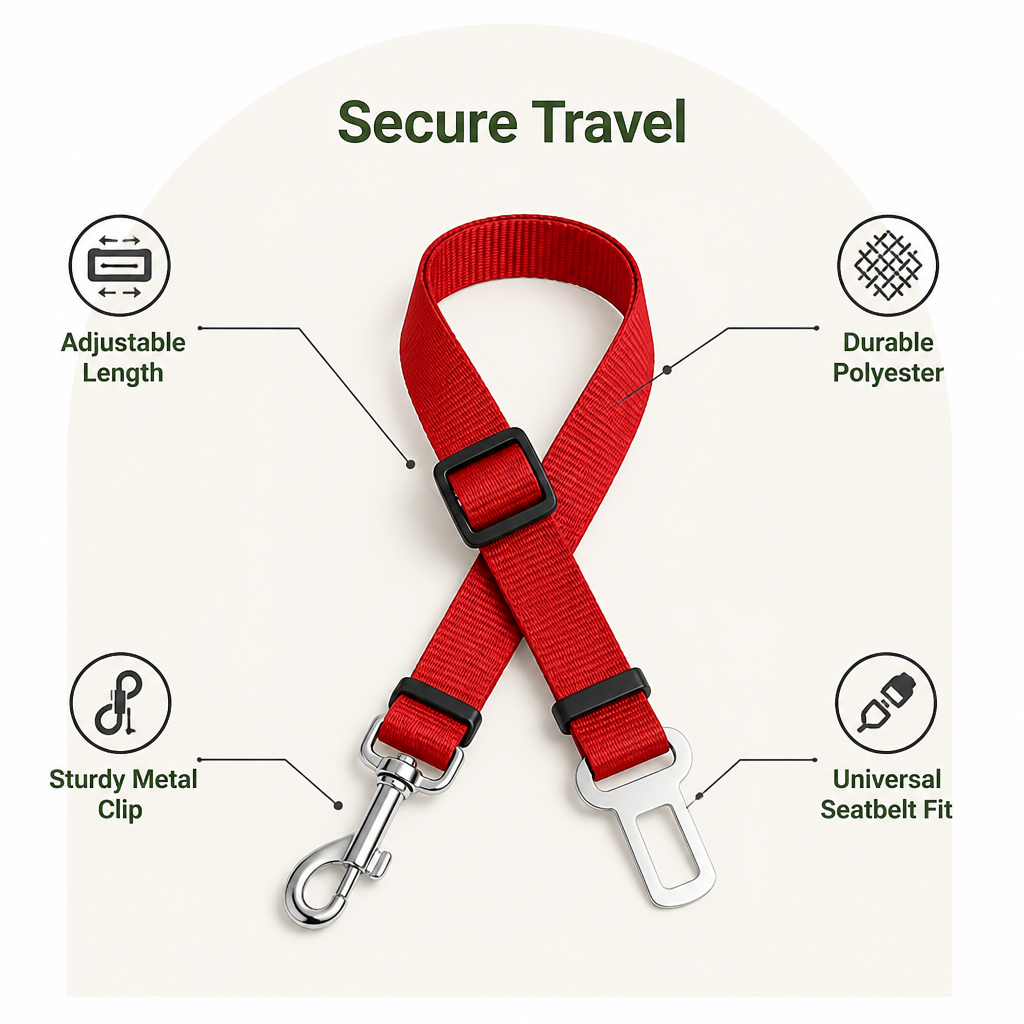 Ortekor Adjustable & Durable Polyester Car Seat Belt