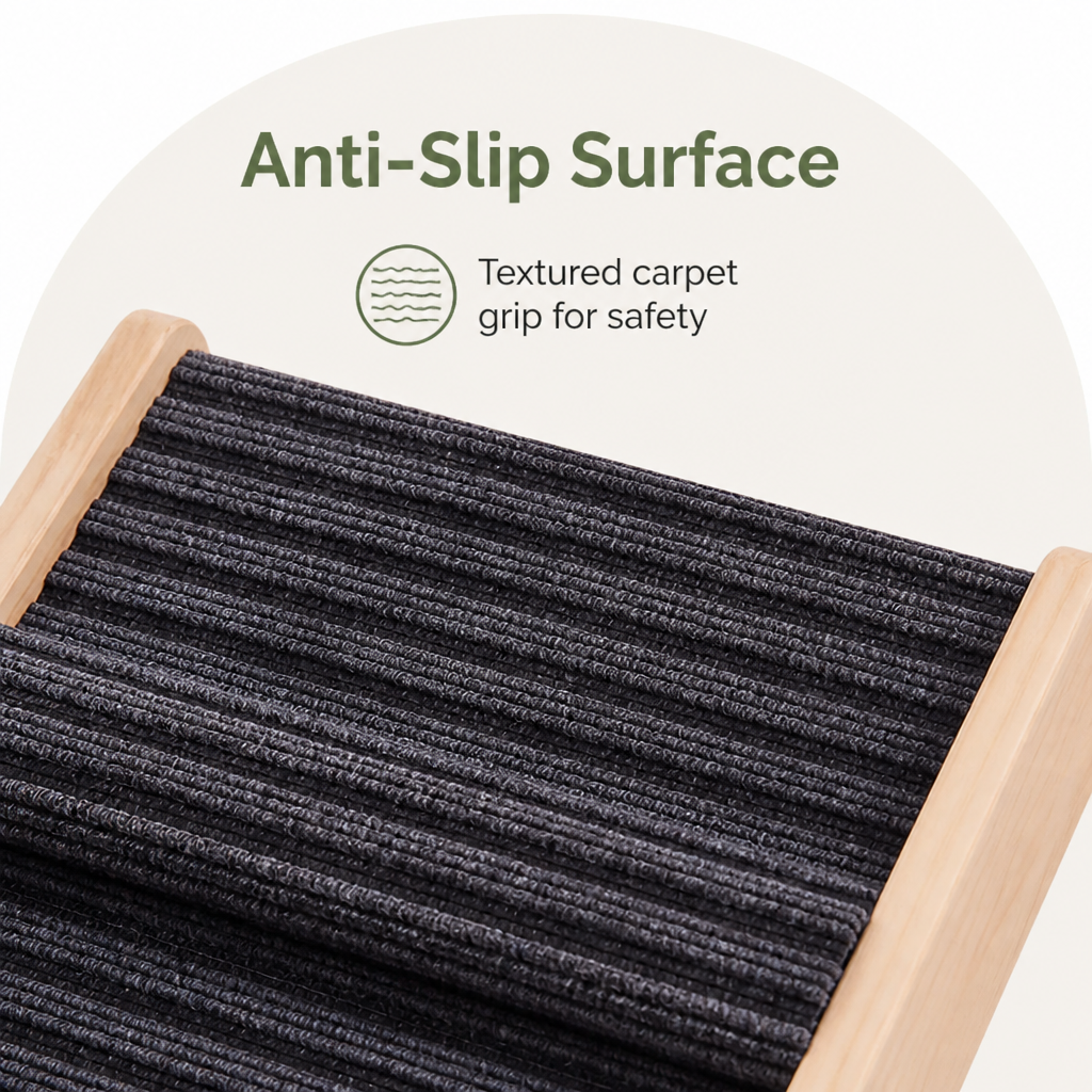 Ortekor Adjustable & Foldable Anti-Slip Dog Ramp