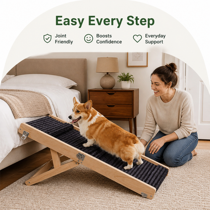 Ortekor Adjustable & Foldable Anti-Slip Dog Ramp