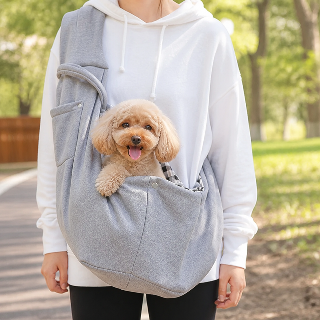 Ortekor Adjustable Hands-Free Pet Sling Carrier (Storage Pocket)