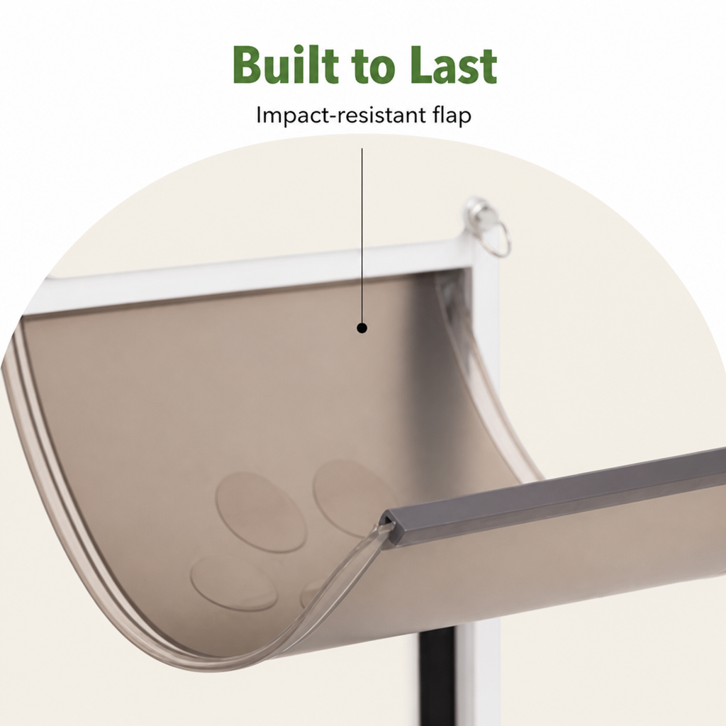 Ortekor Adjustable Height & Secure Lock Sliding Pet Door