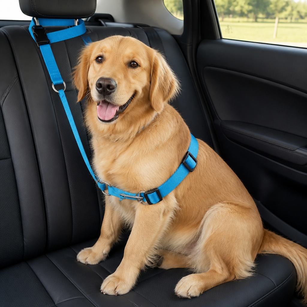 Ortekor Adjustable Nylon Headrest Pet Seat Belt