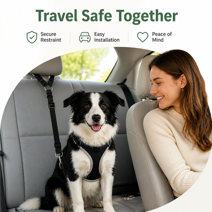 Ortekor Adjustable Nylon Headrest Pet Seat Belt