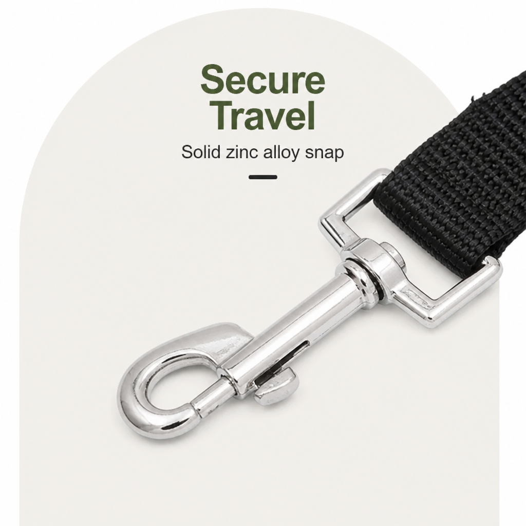 Ortekor Adjustable Nylon & Zinc Alloy Car Seat Belt