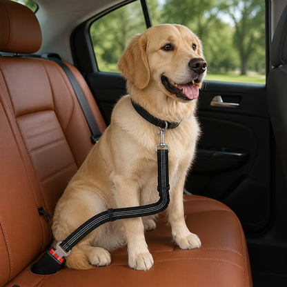 Ortekor Adjustable Shock-Absorbing & Reflective Dog Car Safety Belt