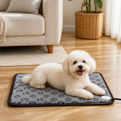 Ortekor Adjustable Temperature & Waterproof Heated Pet Mat (Overheat Protection)