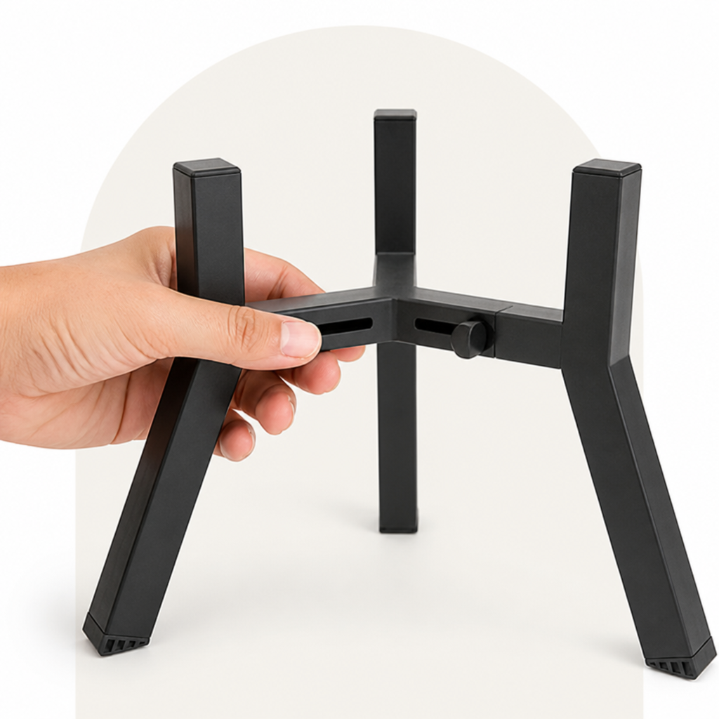 Ortekor Adjustable Width & Foldable Elevated Dog Bowl Stand