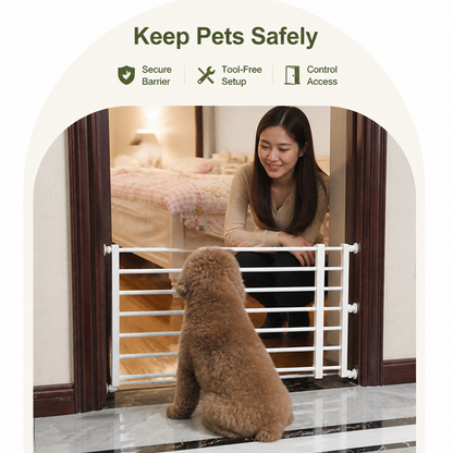 Ortekor Adjustable Width & Tool-Free Indoor Pet Gate