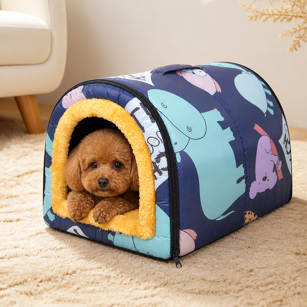 Ortekor All-Season Washable Pet House (Removable Cover)