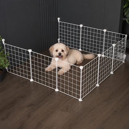 Ortekor Anti-Escape Mesh & Adjustable Steel Frame Puppy Fence