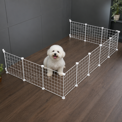 Ortekor Anti-Escape Mesh & Adjustable Steel Frame Puppy Fence