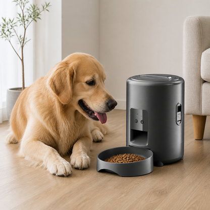 Ortekor App-Controlled & Portion-Controlled Pet Feeder (8.5-Cup Hopper)