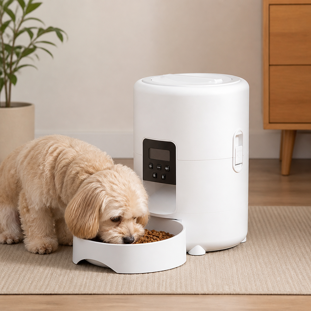 Ortekor App-Controlled & Portion-Controlled Pet Feeder (8.5-Cup Hopper)
