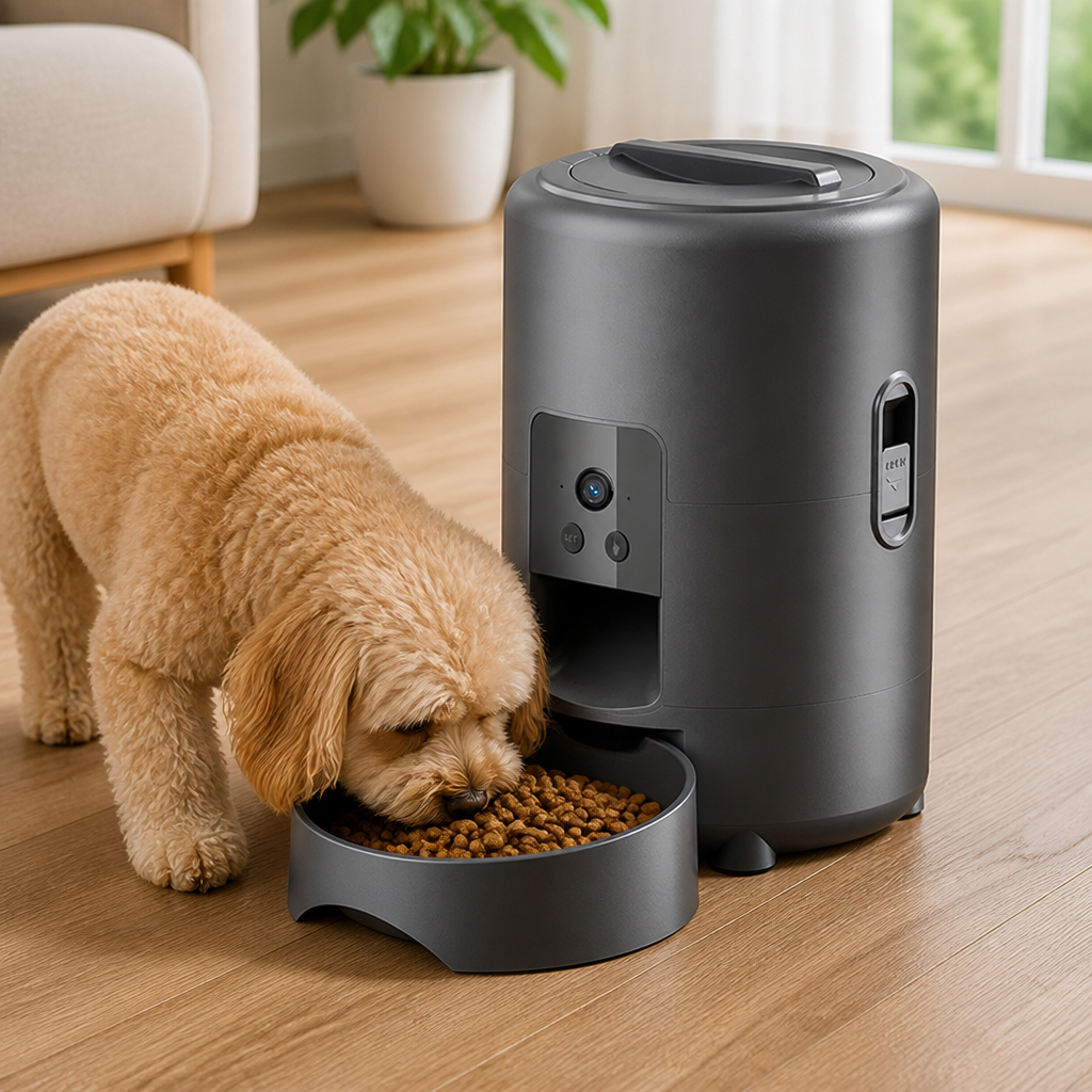Ortekor App-Controlled & Portion-Controlled Pet Feeder (8.5-Cup Hopper)