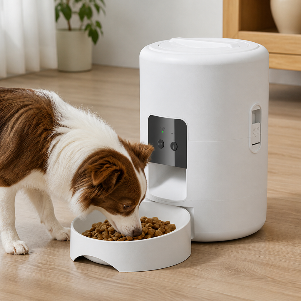 Ortekor App-Controlled & Portion-Controlled Pet Feeder (8.5-Cup Hopper)