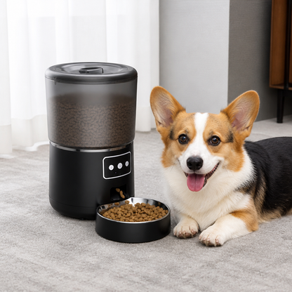 Ortekor App-Controlled & Scheduled Automatic Pet Feeder (Detachable Stainless Bowl)