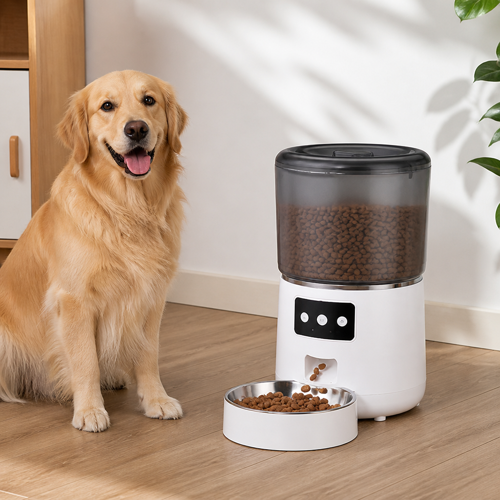 Ortekor App-Controlled & Scheduled Automatic Pet Feeder (Detachable Stainless Bowl)