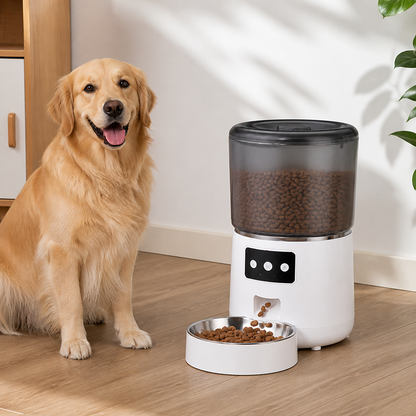 Ortekor App-Controlled & Scheduled Automatic Pet Feeder (Detachable Stainless Bowl)
