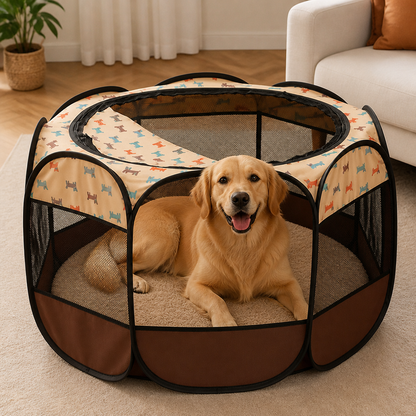 Ortekor Bite-Resistant Oxford & Mosquito-Proof Playpen Tent (Foldable)