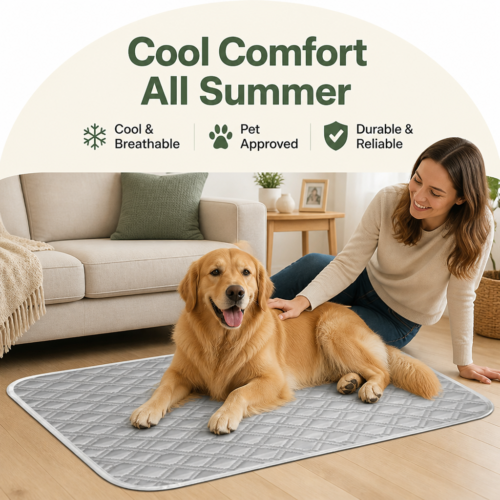 Ortekor Bite & Scratch-Resistant Super-Soft Cooling Pet Mat (Indoor/Outdoor)