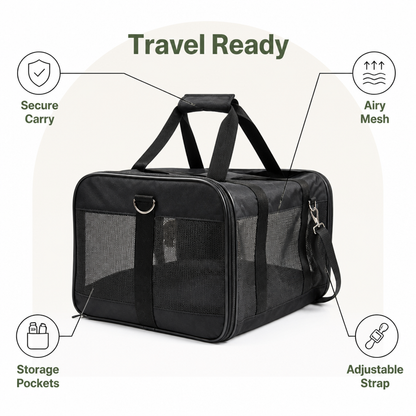 Ortekor Breathable & Foldable Pet Carrier (Airline-Approved)