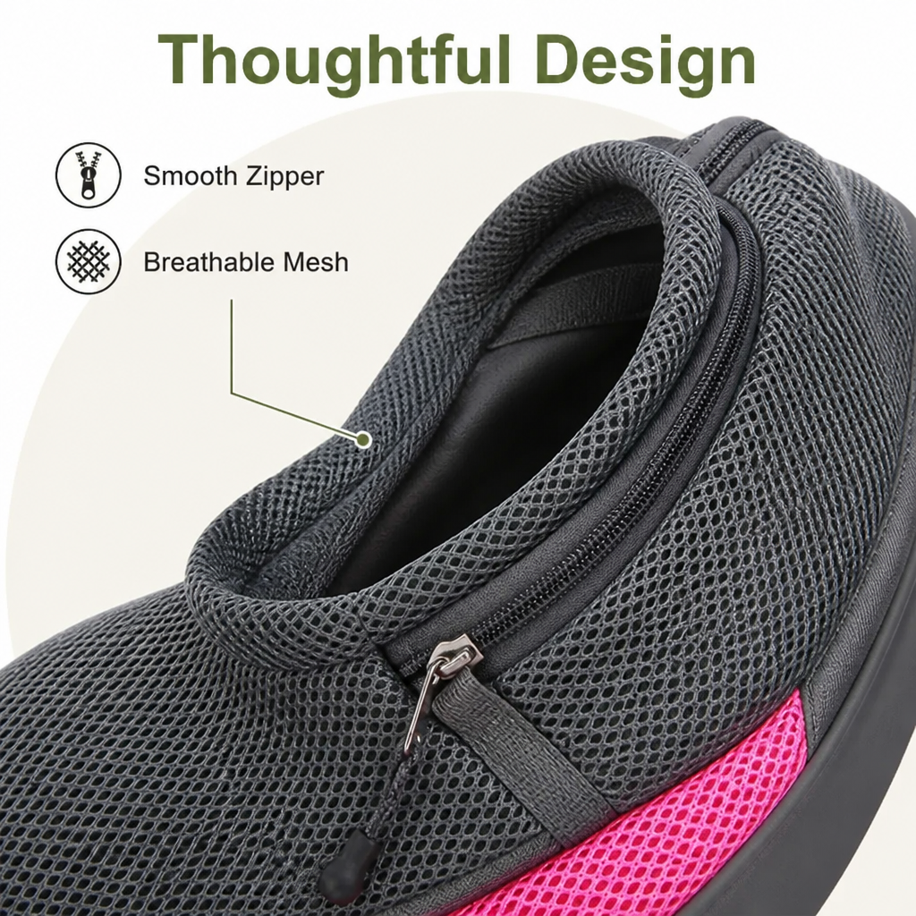 Ortekor Breathable Mesh & Adjustable Crossbody Dog Sling Carrier