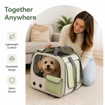 Ortekor Breathable Mesh & Bubble Window Travel Carrier