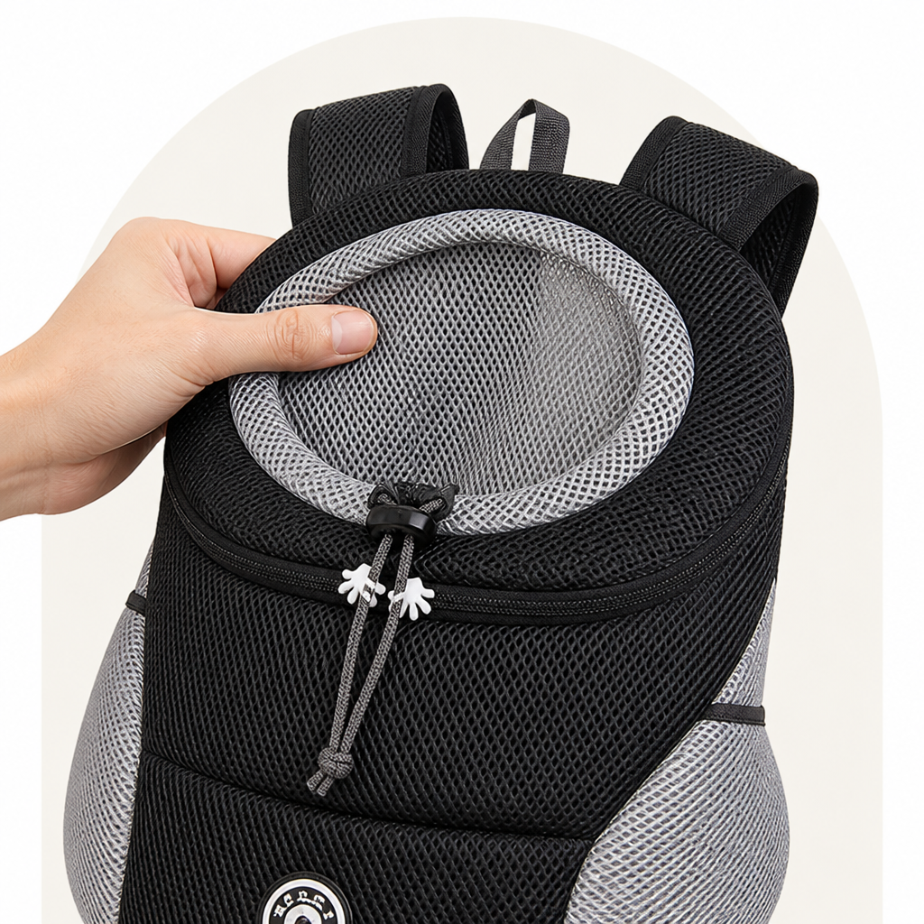 Ortekor Breathable Mesh & Ergonomic Padded Dog Carrier Backpack (Removable Base)