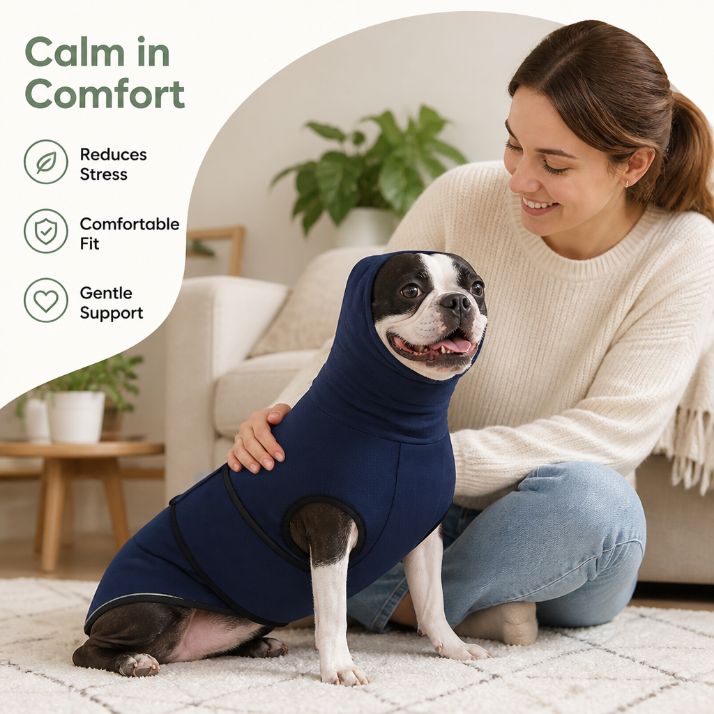 Ortekor Breathable Mesh & Flannel Hood Calming Vest (Adjustable Velcro)