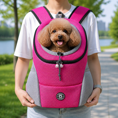Ortekor Breathable Mesh & Padded Pet Backpack Carrier (Front/Back Convertible)