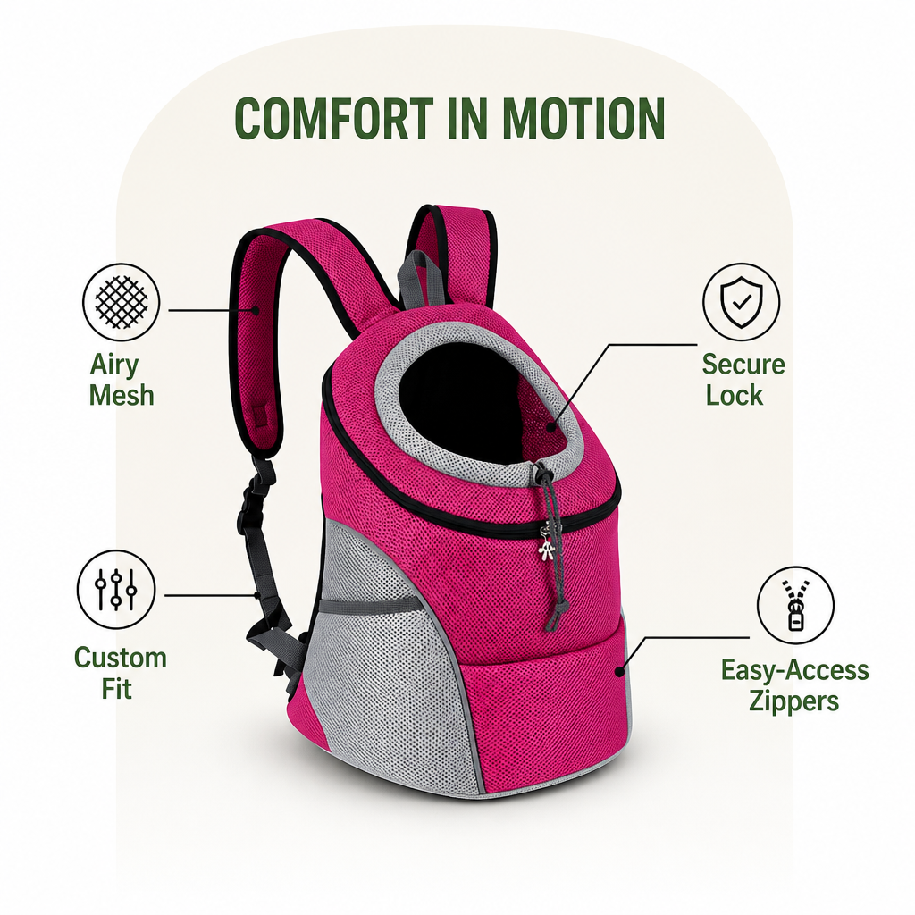Ortekor Breathable Mesh & Reflective Backpack Carrier (Removable Pad)