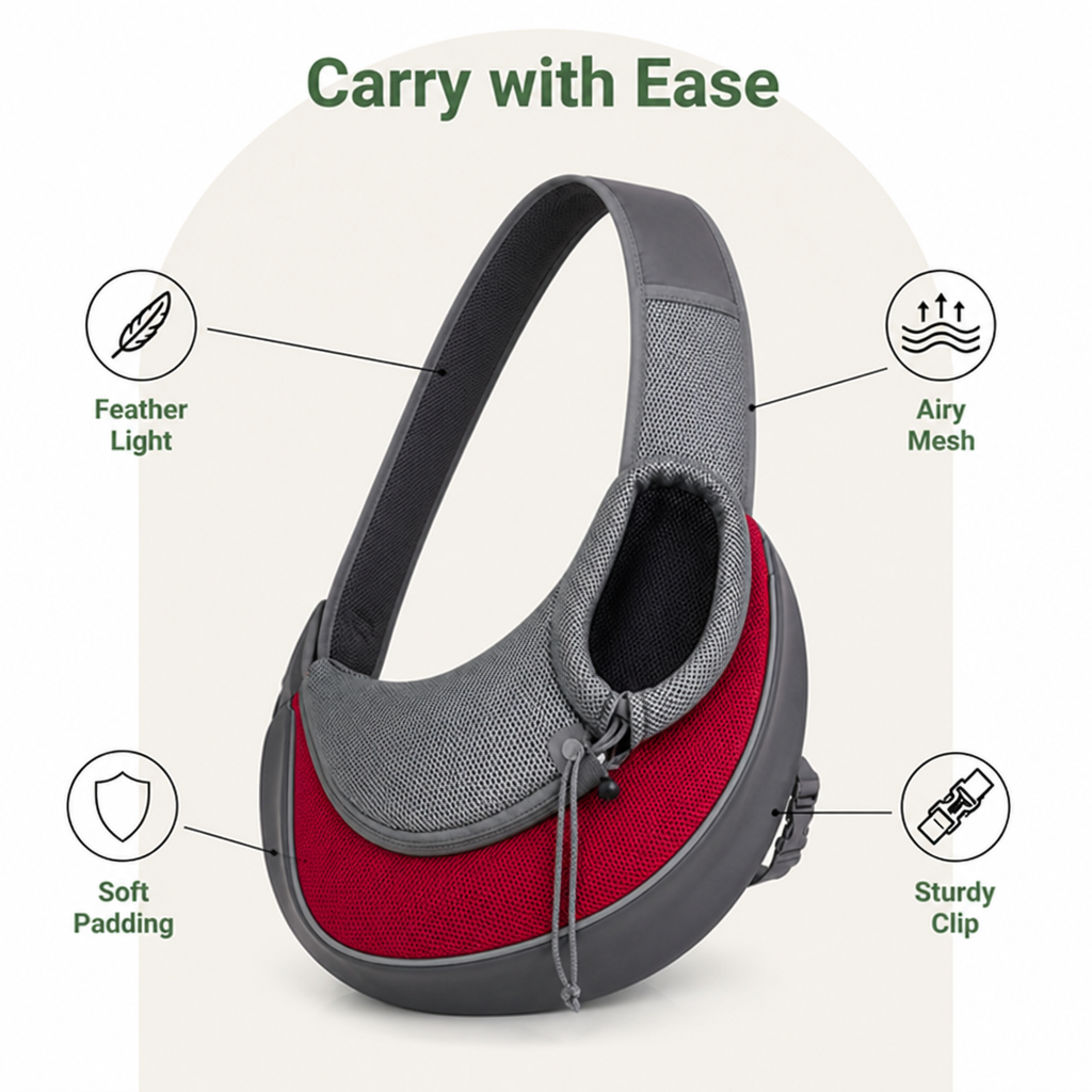 Ortekor Breathable Mesh & Sponge-Padded Sling Carrier