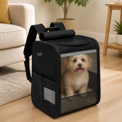 Ortekor Breathable Mesh & Water-Resistant Pet Backpack