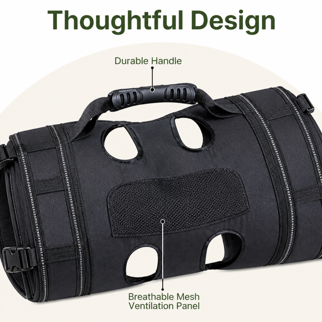 Ortekor Breathable Oxford Cloth & Padded Straps Dog Carrier Backpack