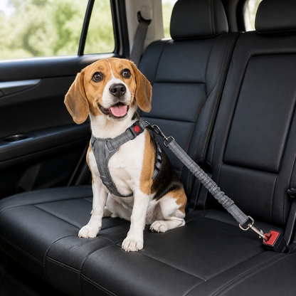 Ortekor Bungee Shock-Absorbing & Reflective Car Seat Leash (For Small-Medium Dogs)